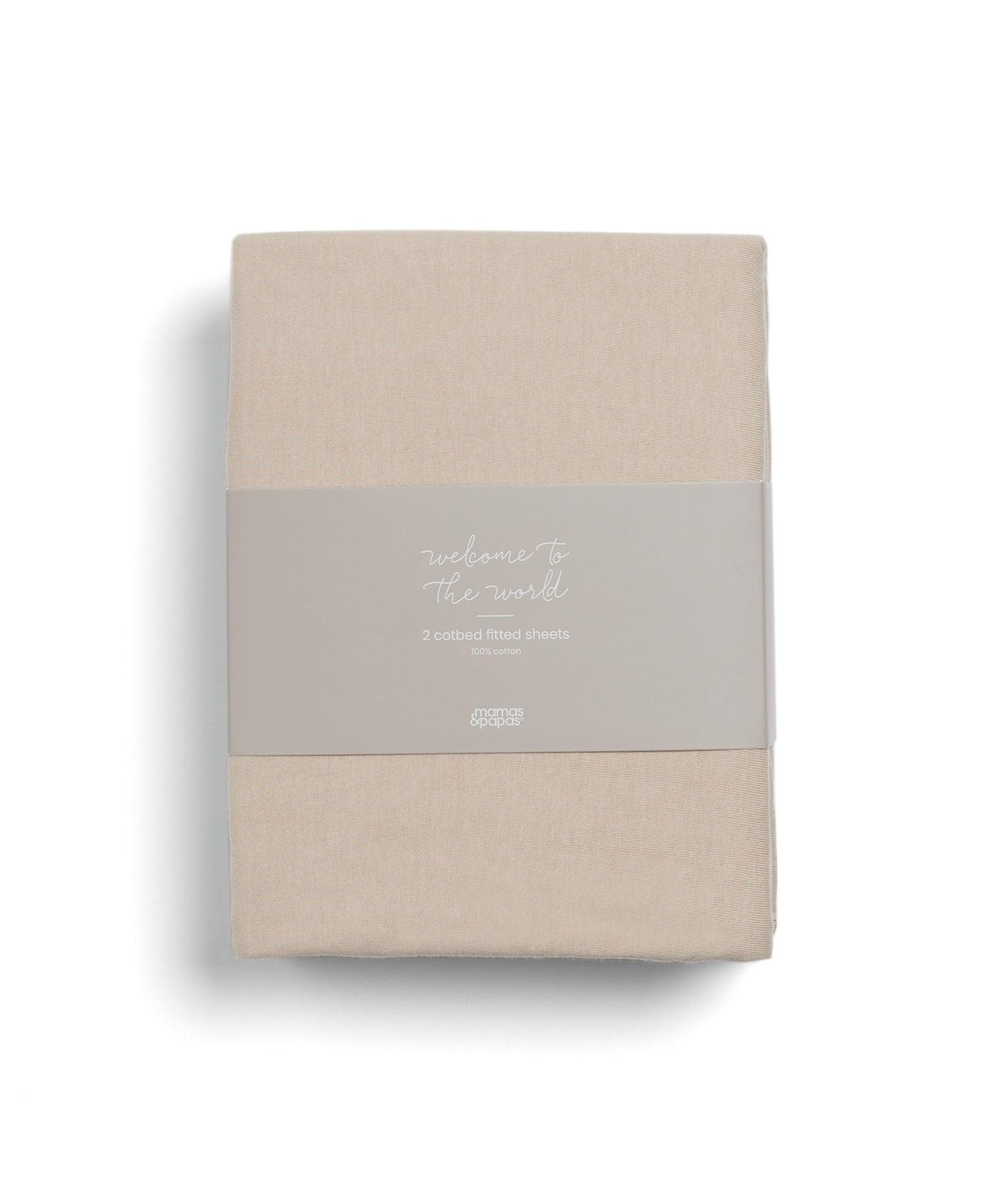 Cotbed Fitted Sheets (2 pack) Mocha - Welcome to the World Duckling