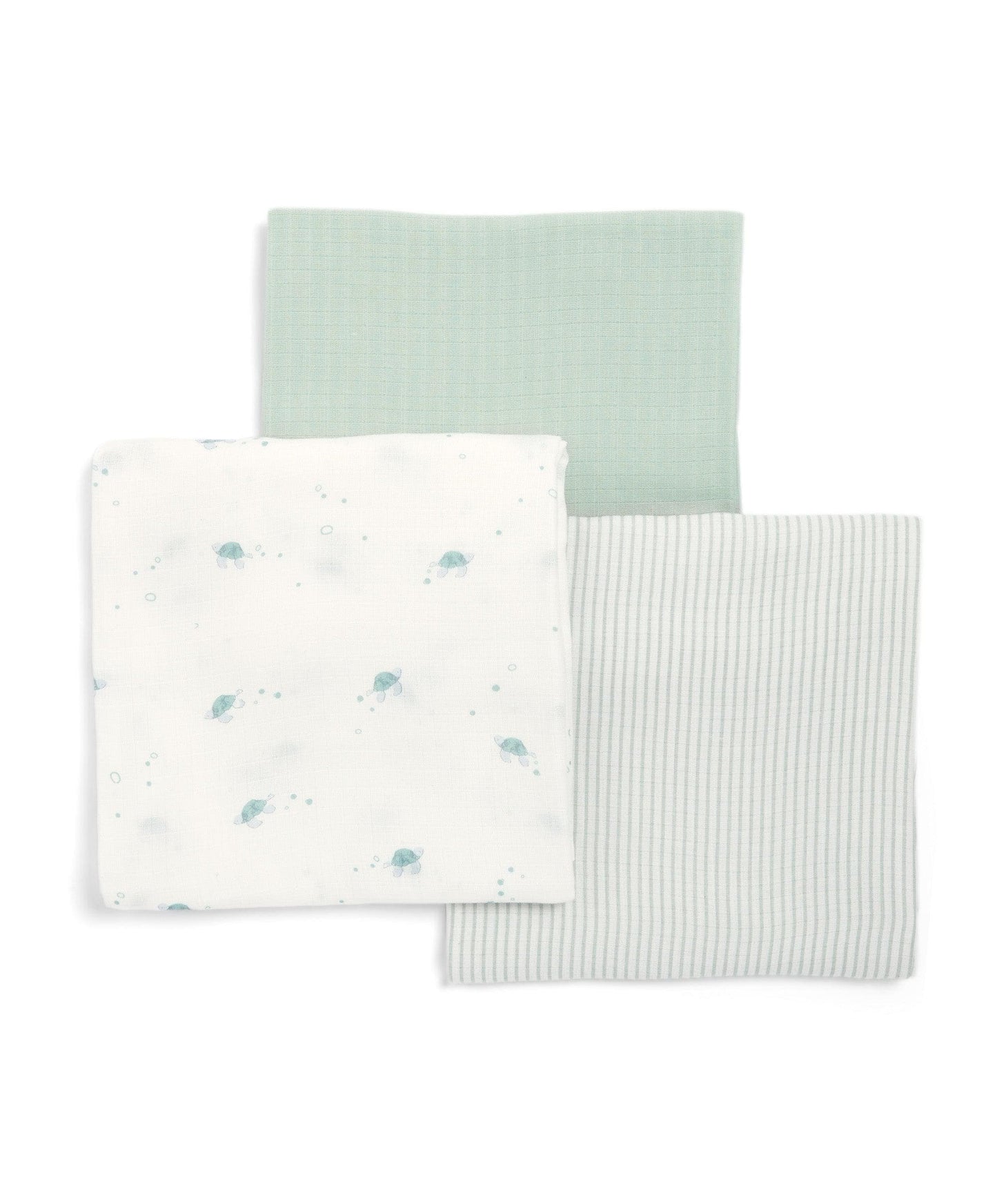 Large Turtle Muslin Cloths - 3 Pack