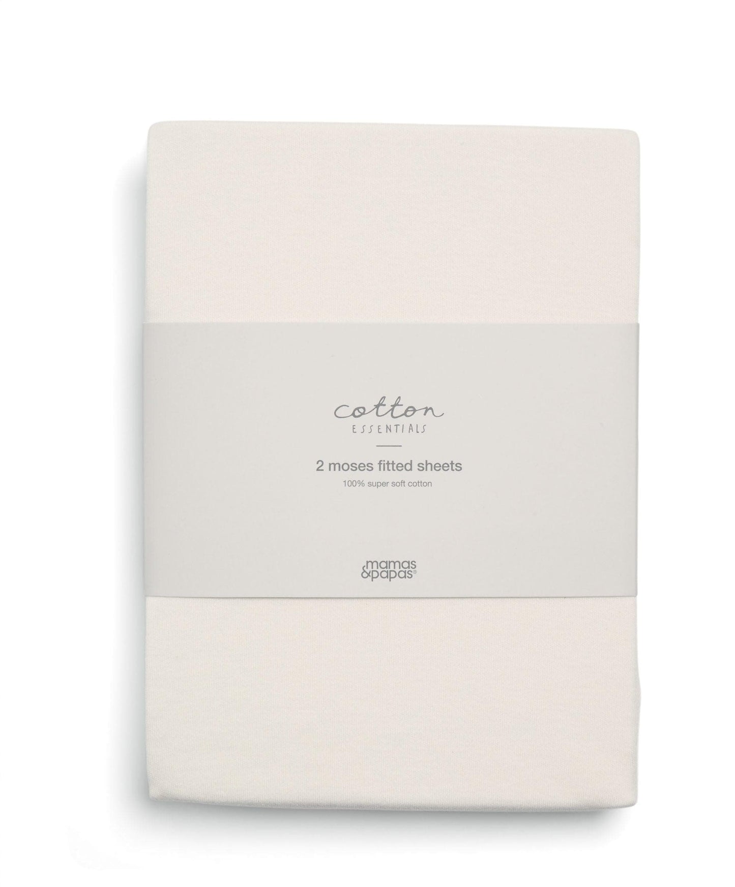 Moses Basket Fitted Sheets (2 pack) - Cream