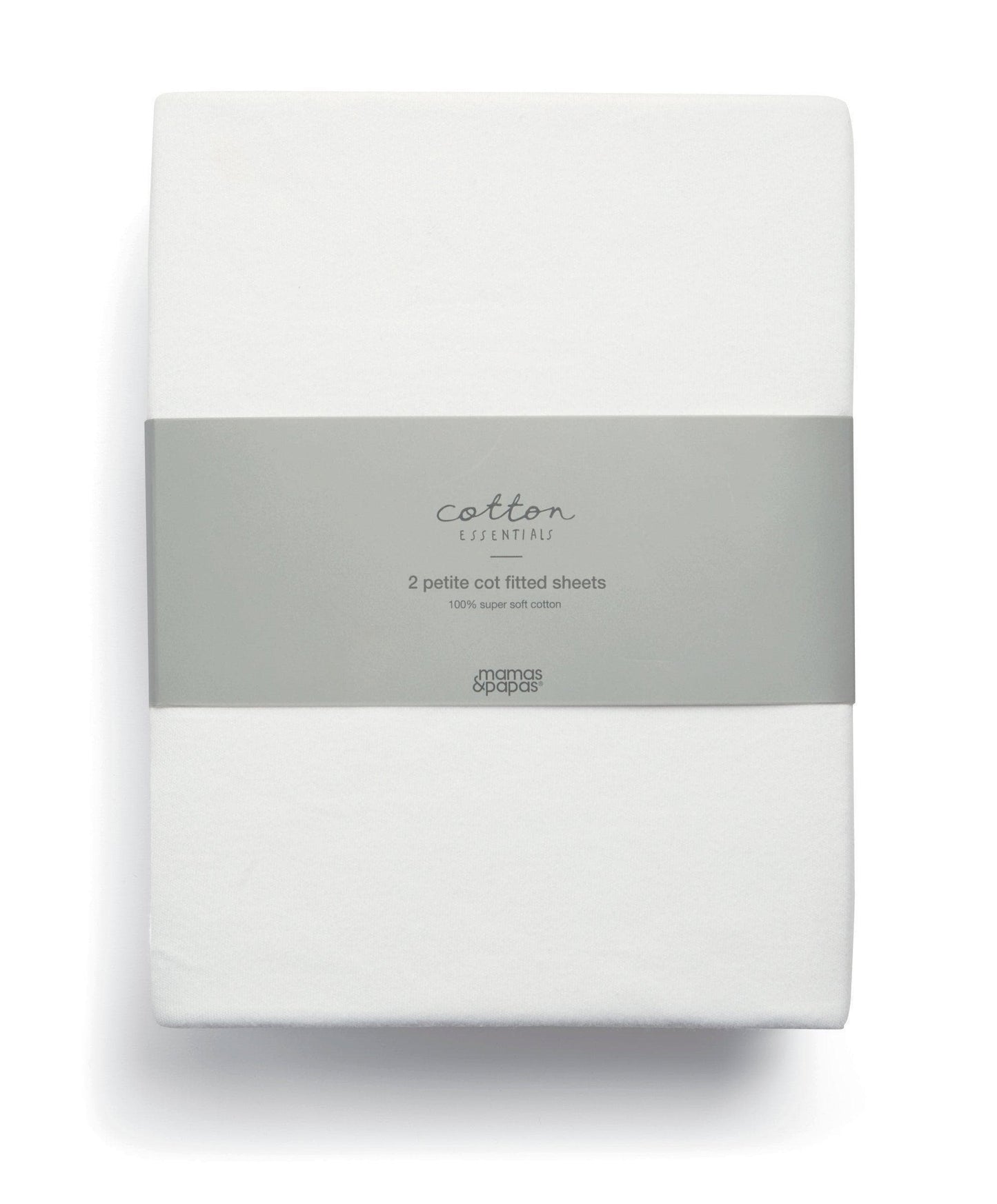 Petite Cot Fitted Sheets (2 Pack) - White