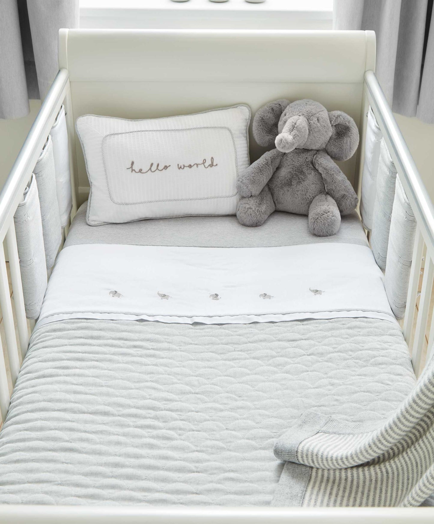 Grey Quilt (2.5 Tog) - Welcome to the World Elephant