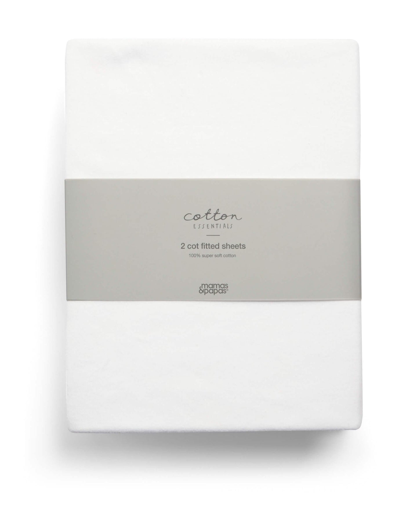 Cot Fitted Sheets (2 Pack) - White