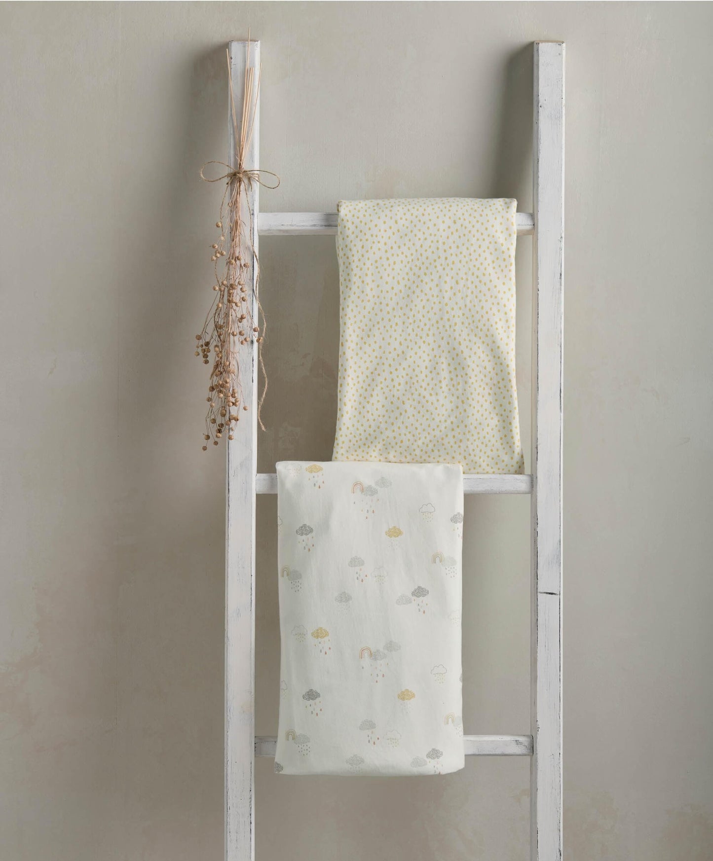 Dream Upon  A Cloud 2 Pack Fitted Sheets  - Cloud/Grey