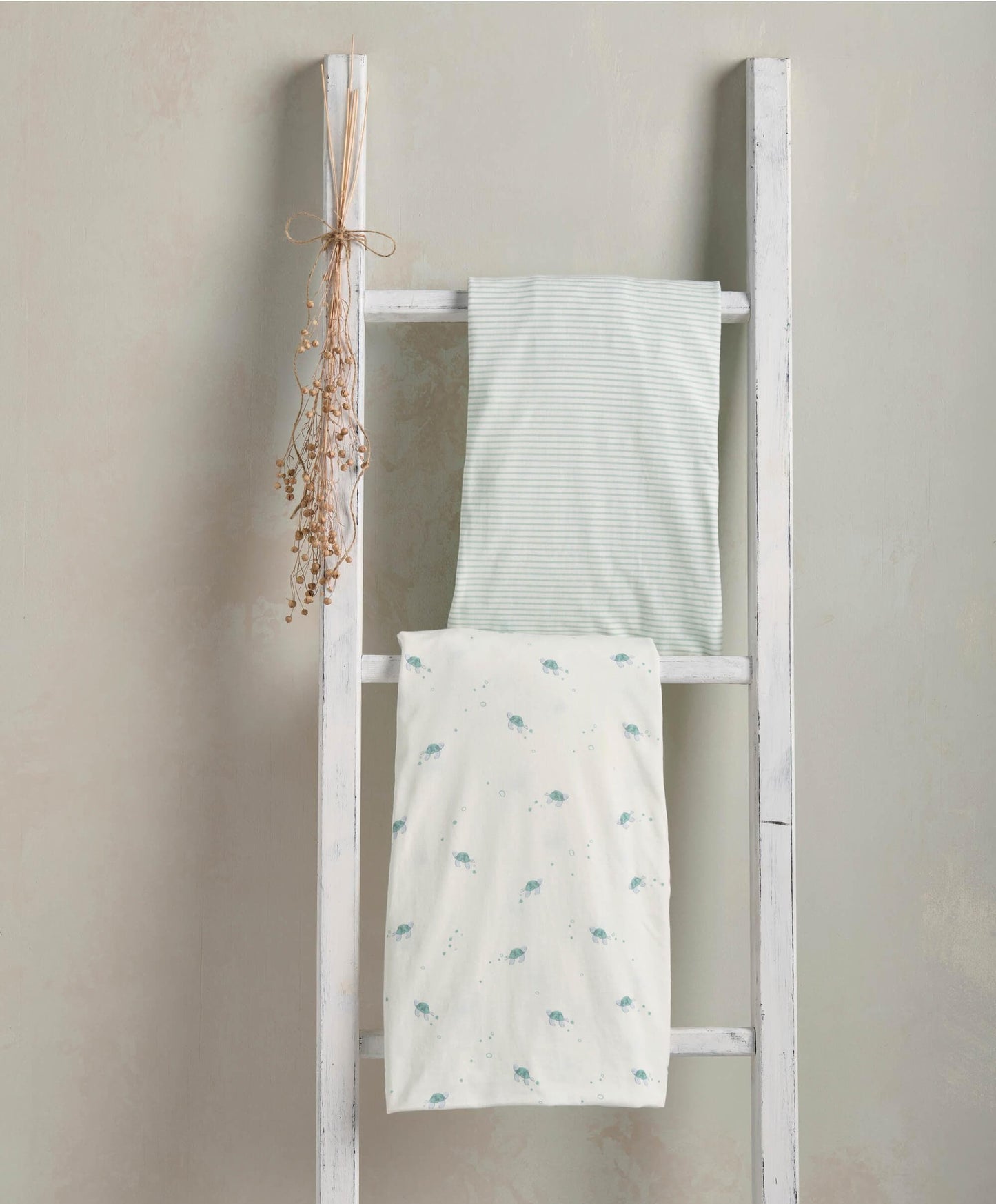 Cotbed Fitted Sheets (2 Pack) - Turtle