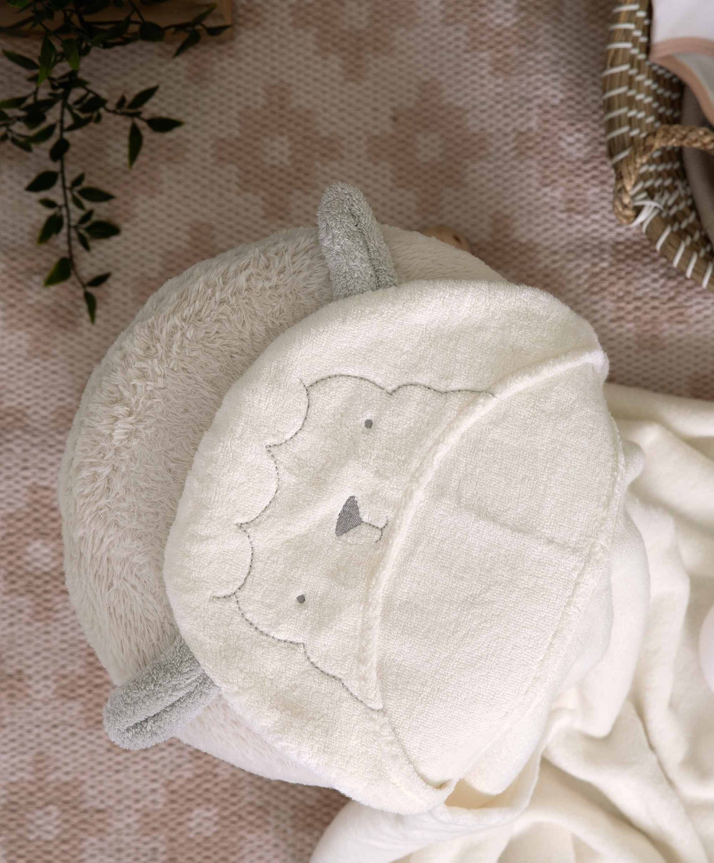 Hooded Baby Towel - Lamb