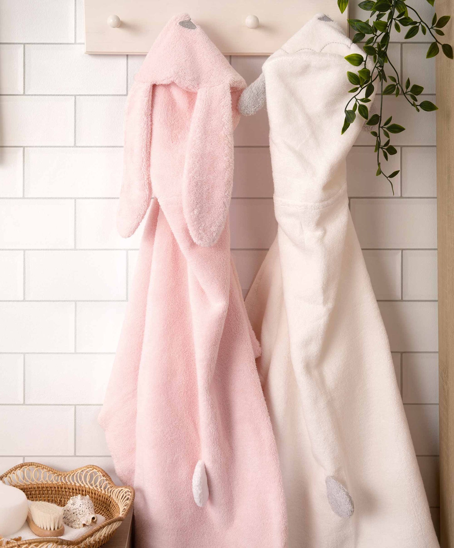 Hooded Baby Towel - Pink Bunny