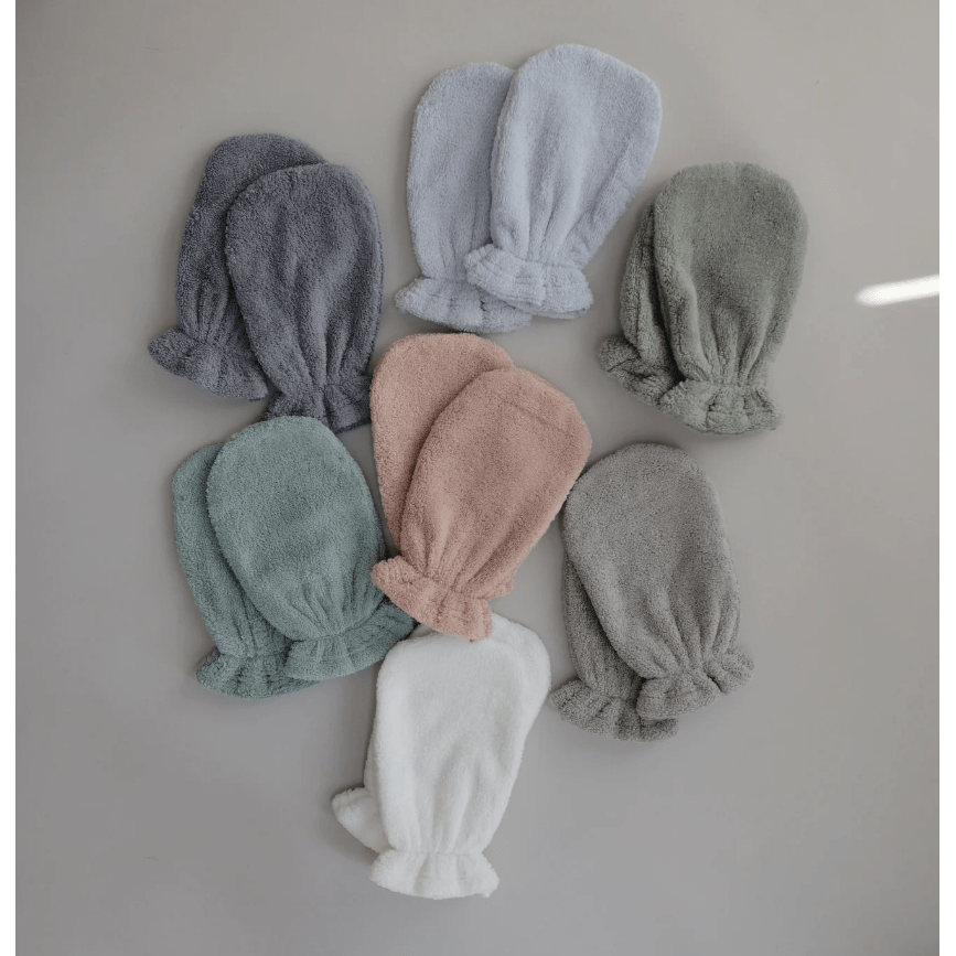 Mushie Organic Cotton Bath Mitt 2-Pack