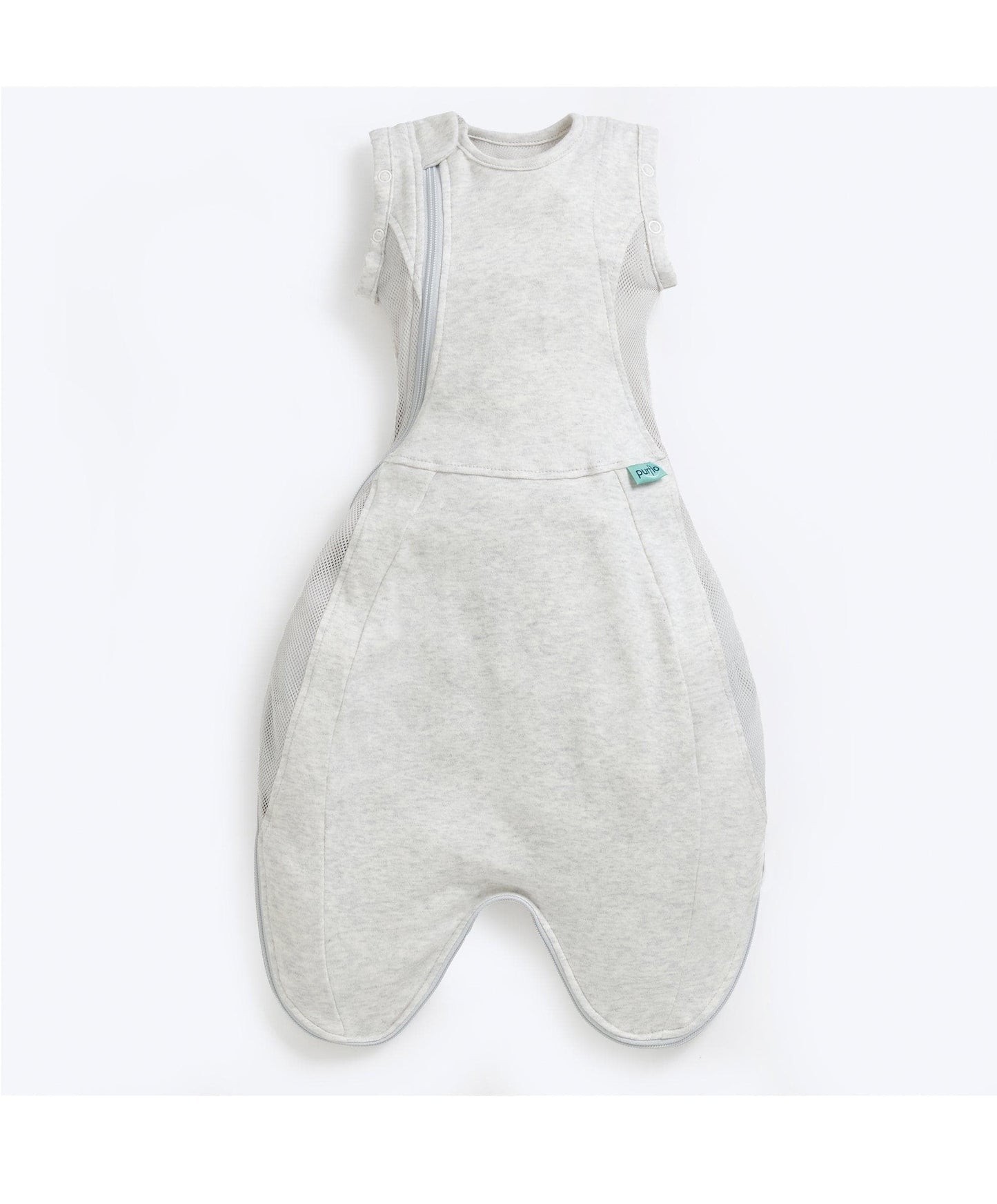 Purflo Swaddle to Sleep Bag 0-4 Months (0.5 Tog) - Minimal Grey