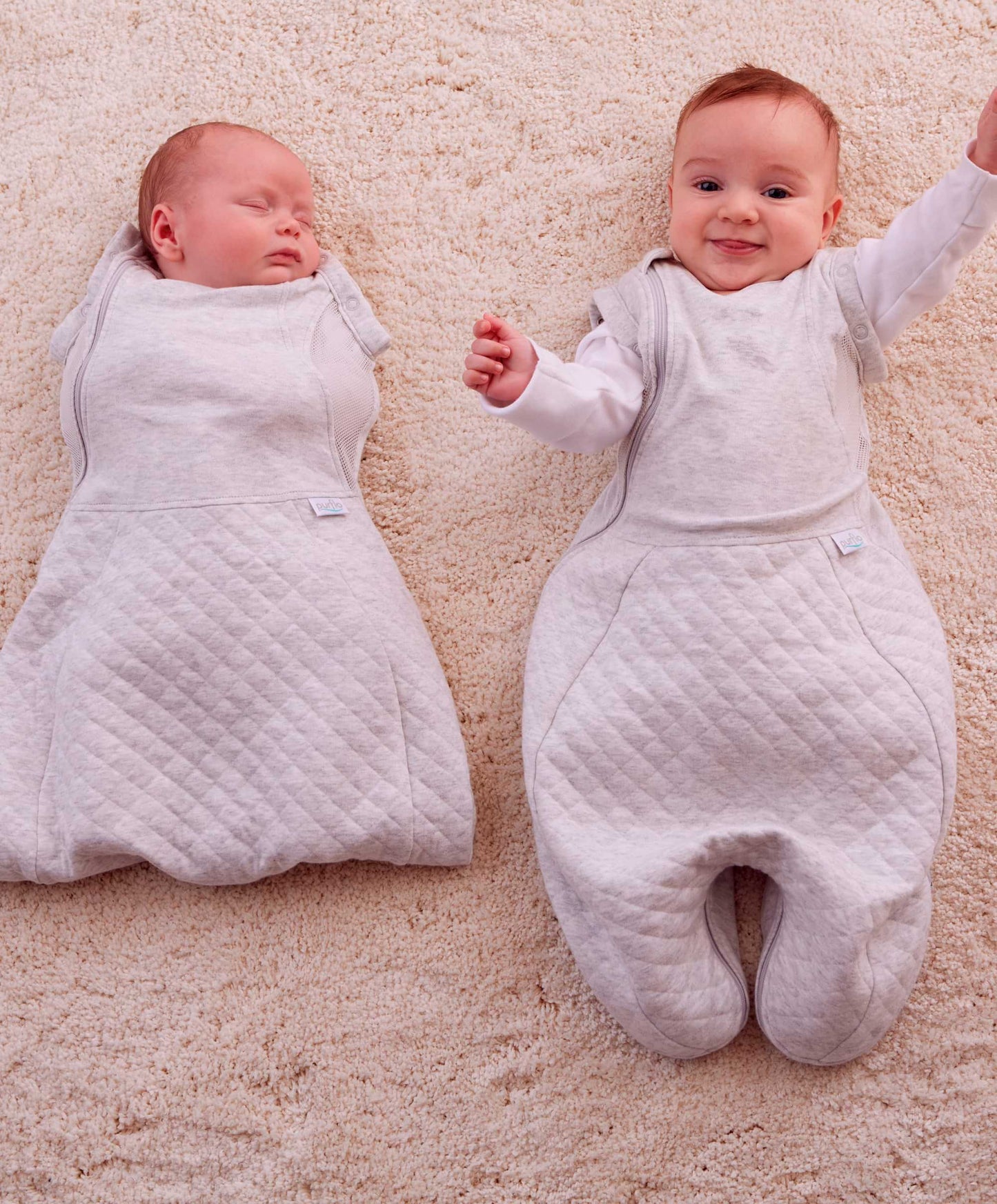 Purflo Swaddle to Sleepbag 0-4 Months (2.5 Tog) - White