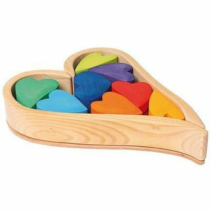 Grimm's Building Set Rainbow Hearts