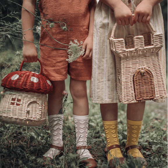 Olli Ella Rattan Castle Bag