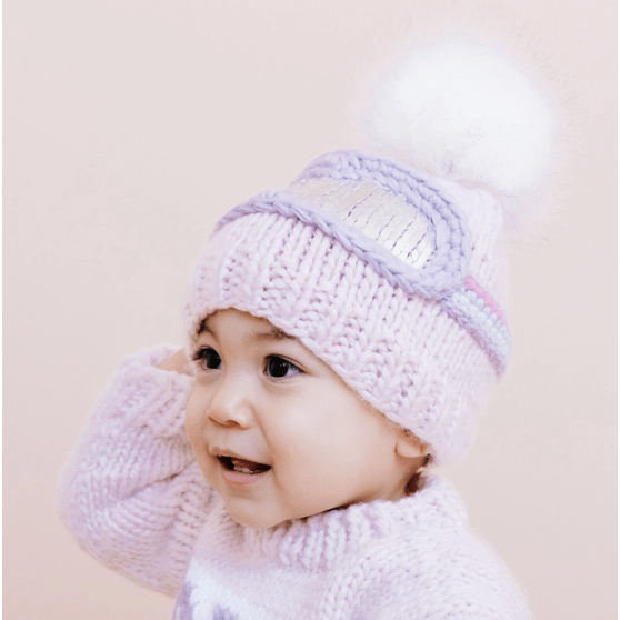 Blueberry Hill Ski Goggles Hat, Baby Pink - Baby & Kids Christmas Hat