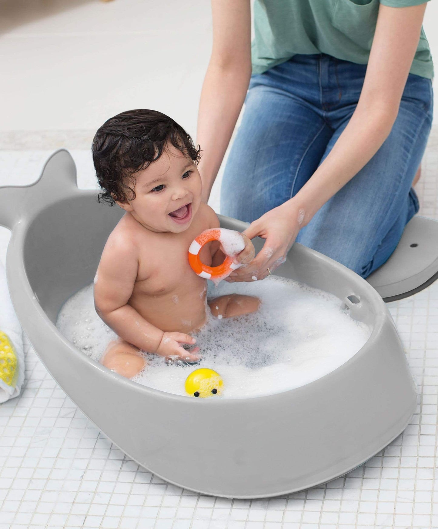 Moby 3 Stage Baby Bath - Grey