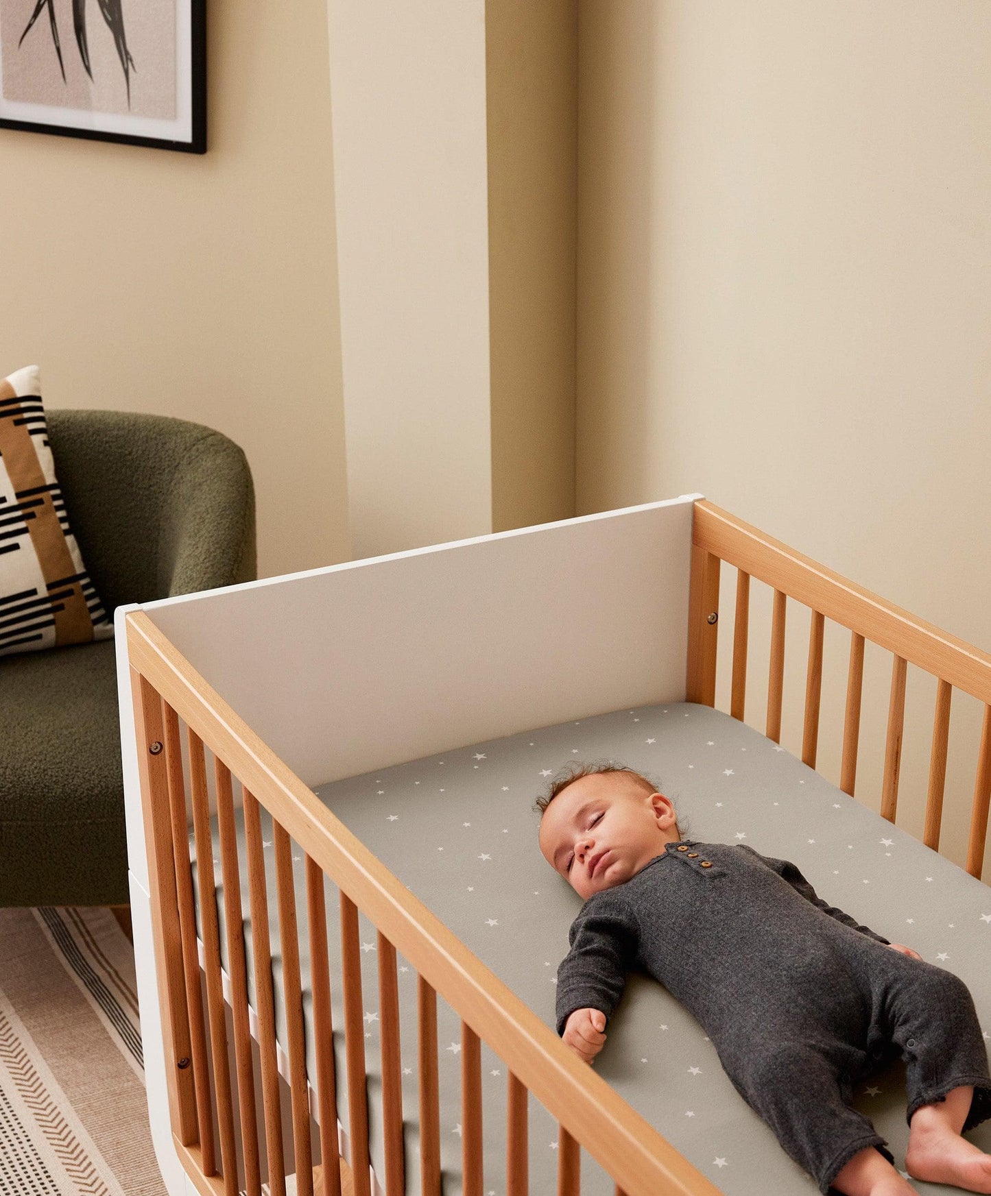 Snüz Twin Pack Cot & Cotbed Sheets - Grey Star