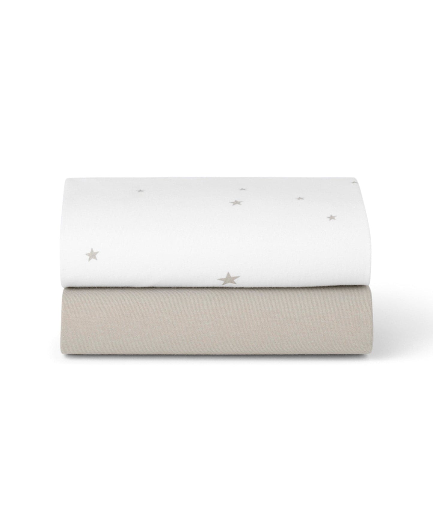 Snüz Twin Pack Moses Basket Sheets - Grey Cloud