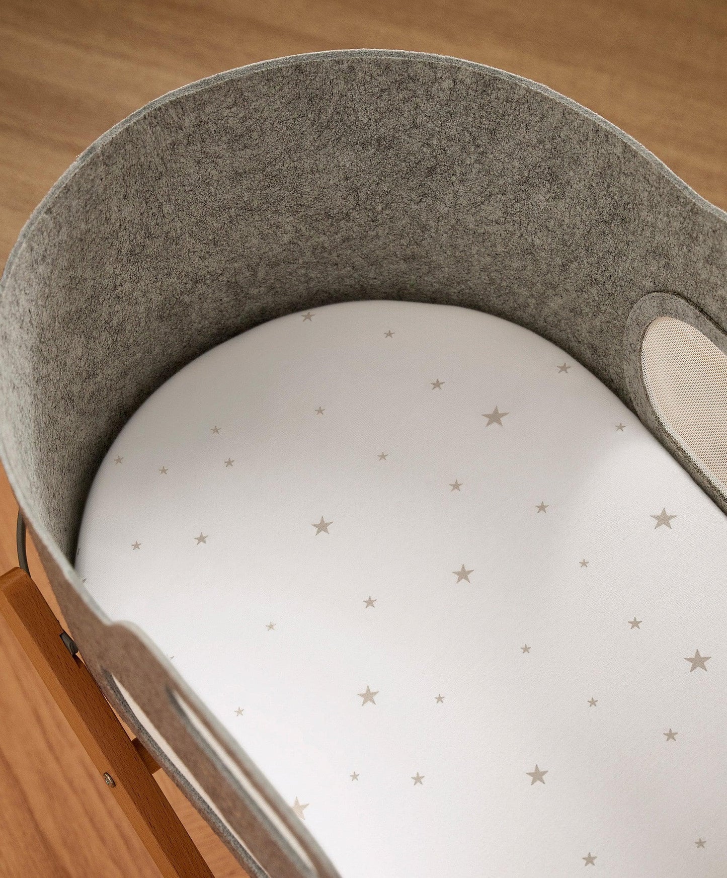 Snüz Twin Pack Moses Basket Sheets - Grey Cloud