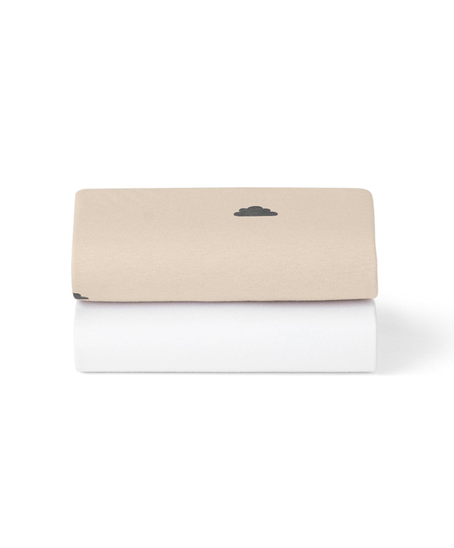 Snüz Twin Pack Moses Basket Sheets - Sand Cloud
