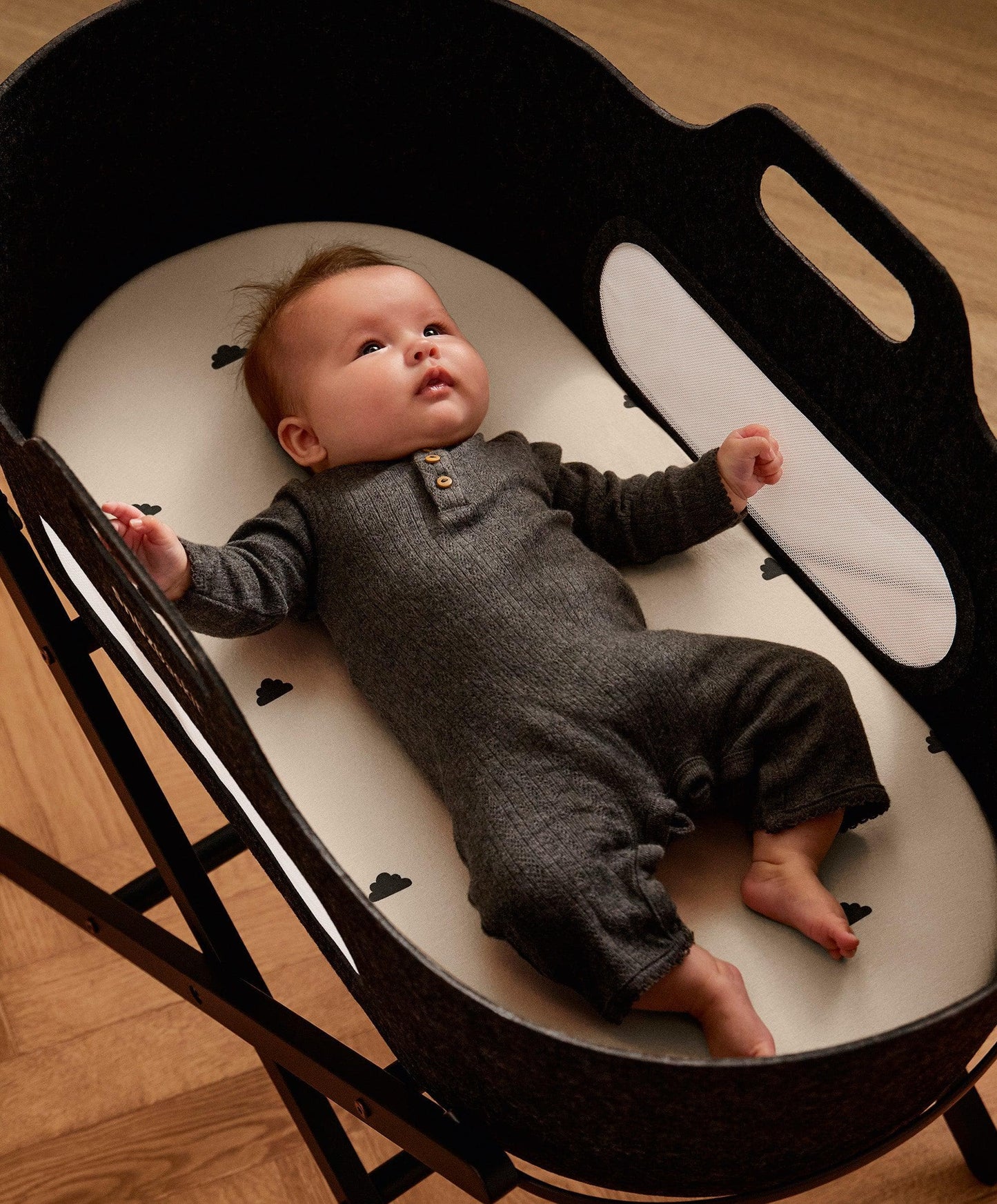 Snüz Twin Pack Moses Basket Sheets - Sand Cloud