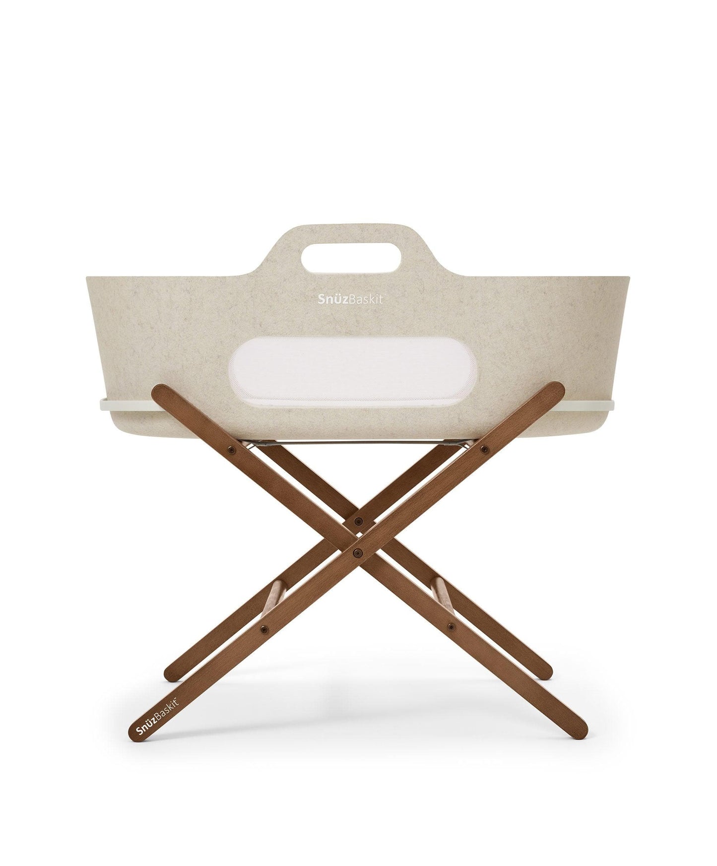 SnuzBaskit Moses Basket & Stand - Barley/Walnut