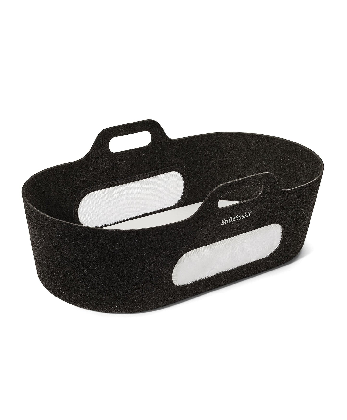 SnuzBaskit Moses Basket & Stand - Graphite/Walnut