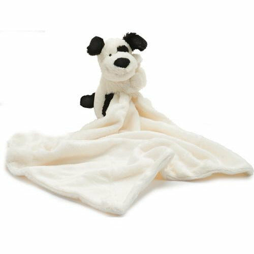 Jellycat Bashful Black and Cream Puppy Soother