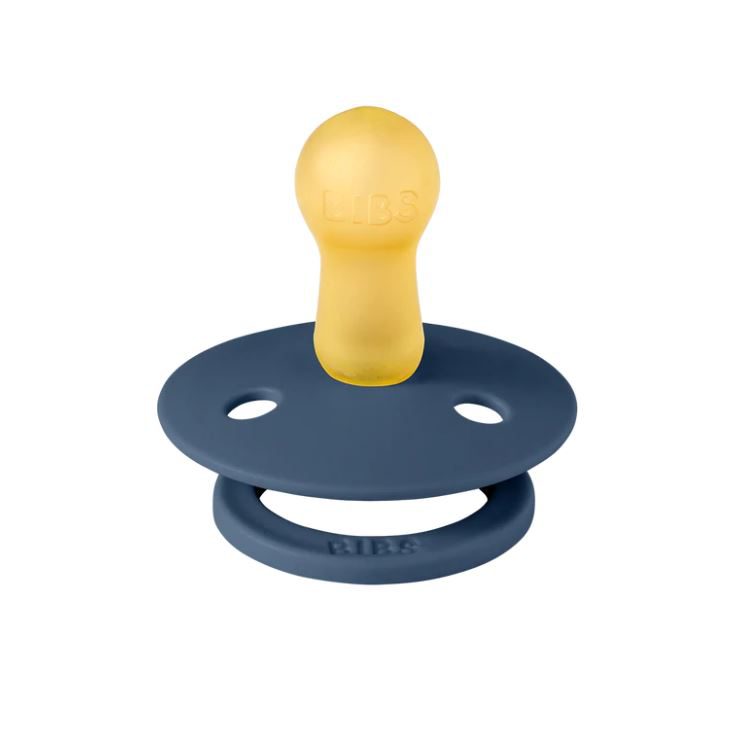 BIBS USA- Natural Rubber Pacifier 2 Pack - Sky Blue/Steel Blue
