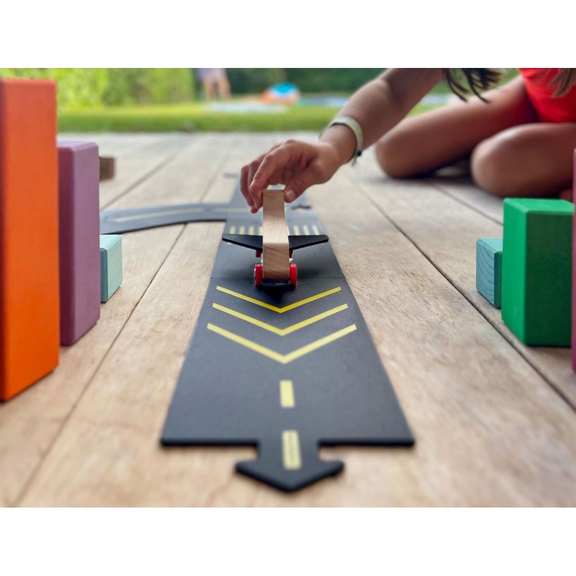 Waytoplay Airport Set with Wooden Airplane