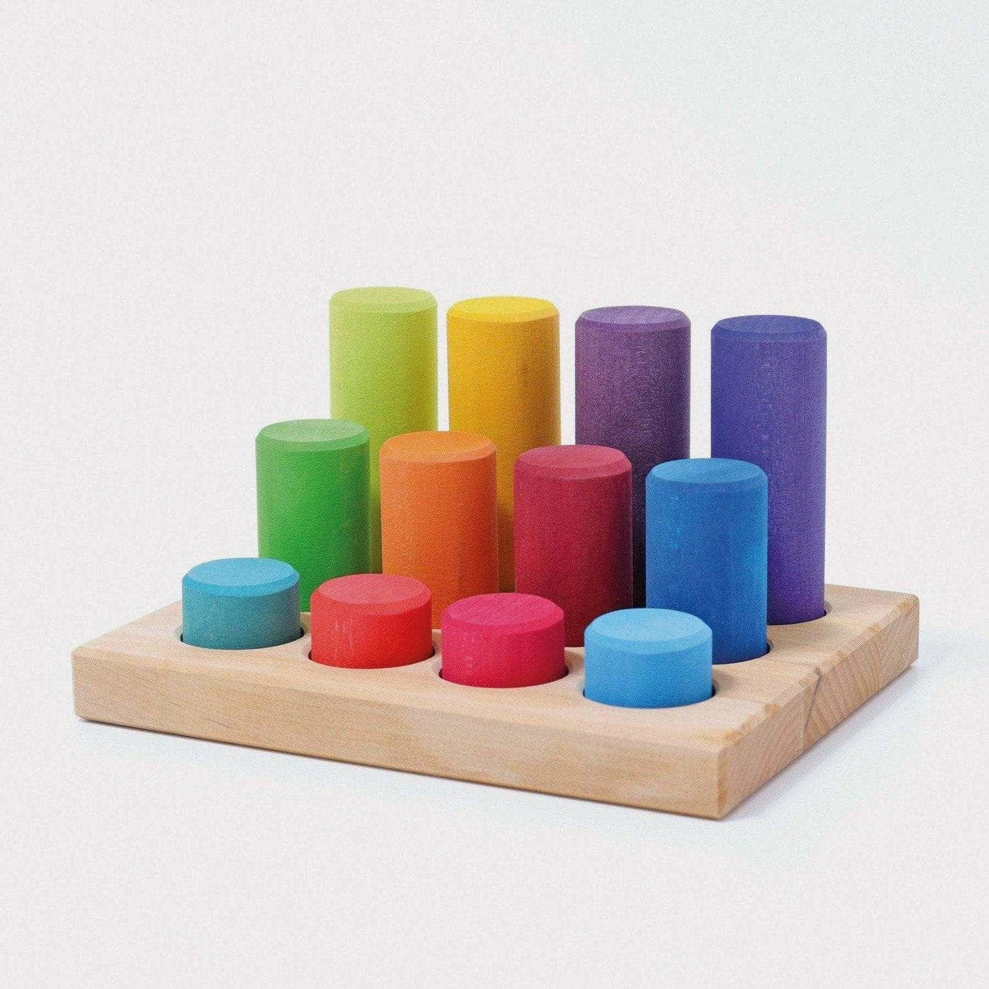 Grimm's Stacking Game Small Rollers Rainbow