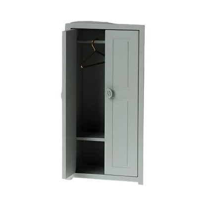Maileg Wooden Closet, Mouse - Soft blue