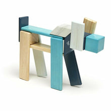 Tegu 24 Piece Magnetic Wooden Block Set: Blues
