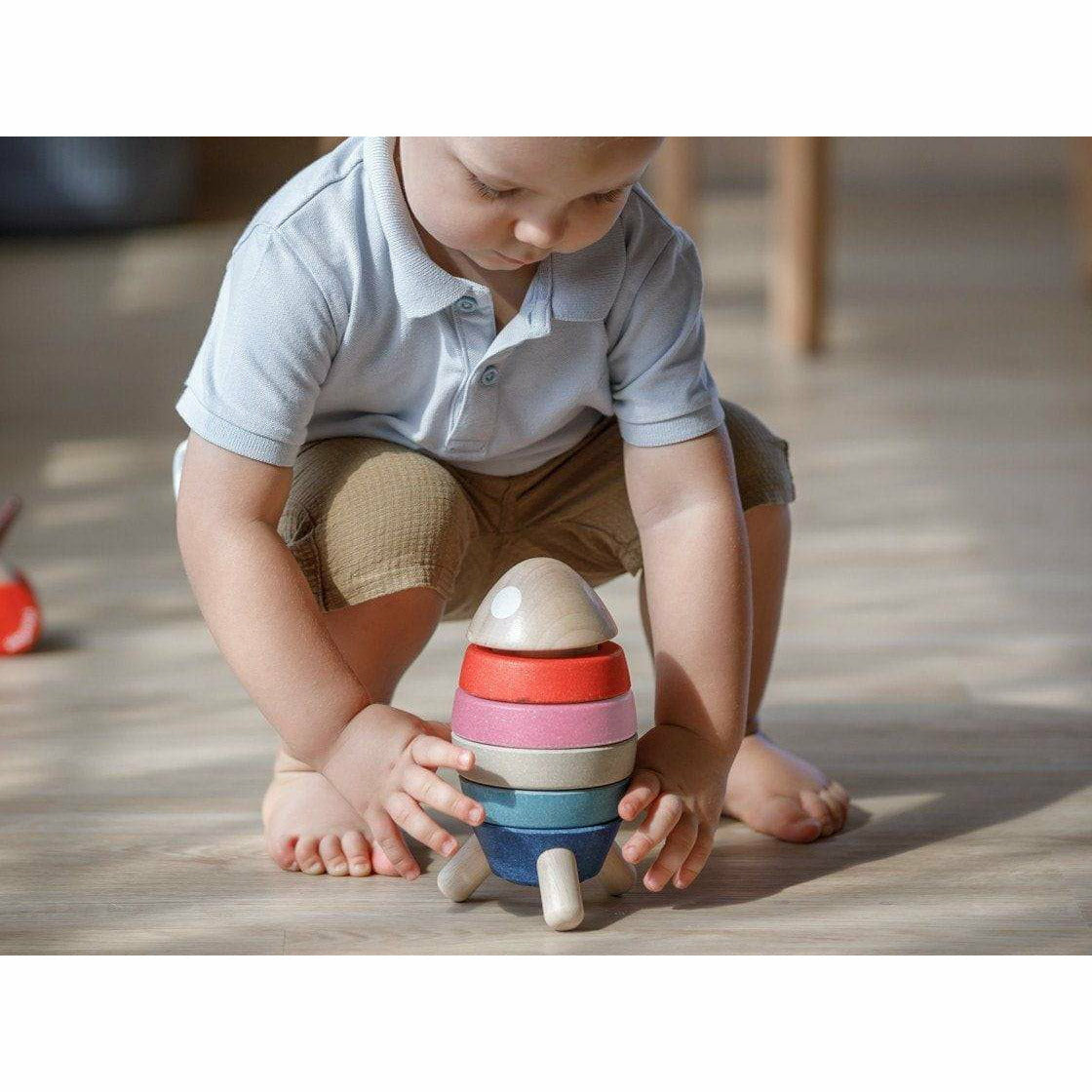 Plan Toys Stacking Rocket - Orchard