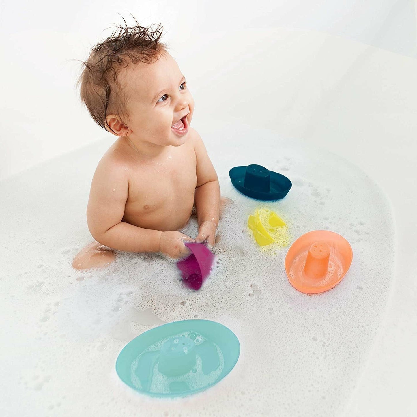 Boon Fleet Stacking Boats - Blue Multi