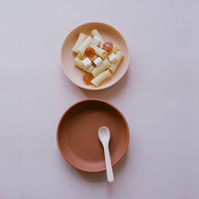 Duo Suction Plate & Spoon Set - Blush /Terracotta