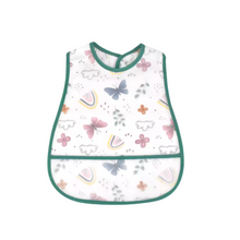 Busy Butterflies Short-Sleeve Waterproof Smock Bib