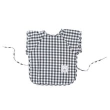Classic Gingham Style Short-Sleeve Baby Smock in Navy