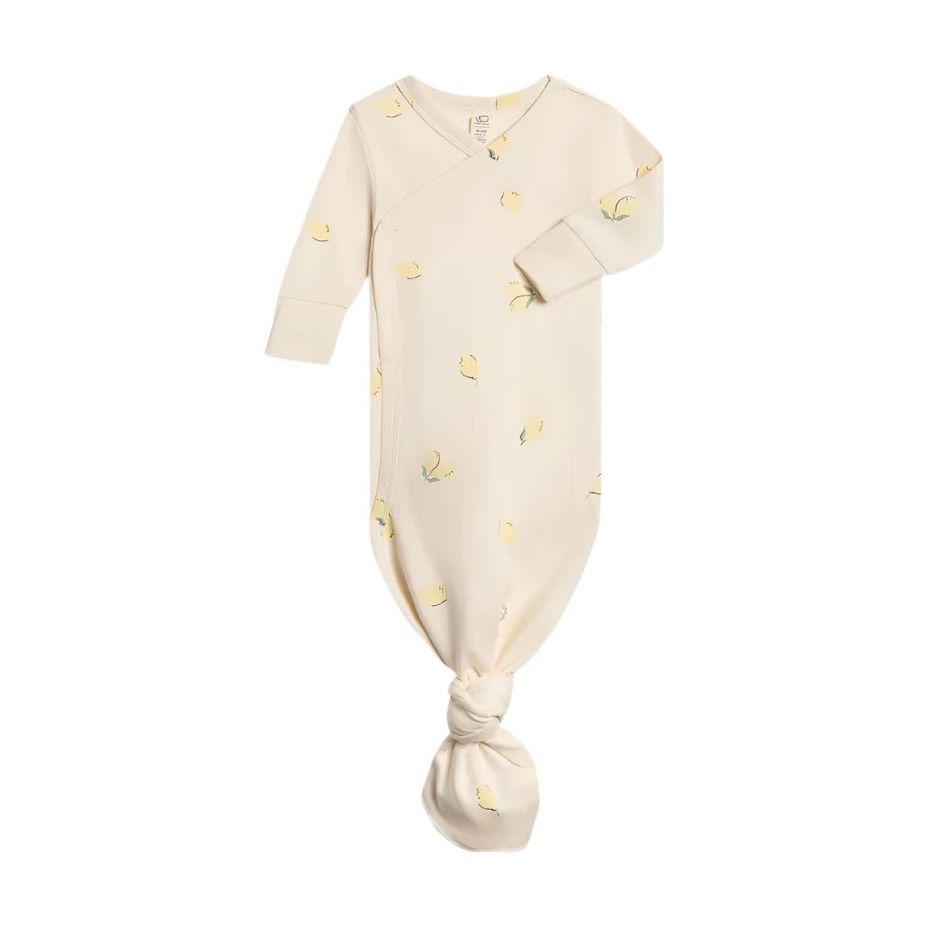 Colored Organics Indy Kimono Gown - Lemon