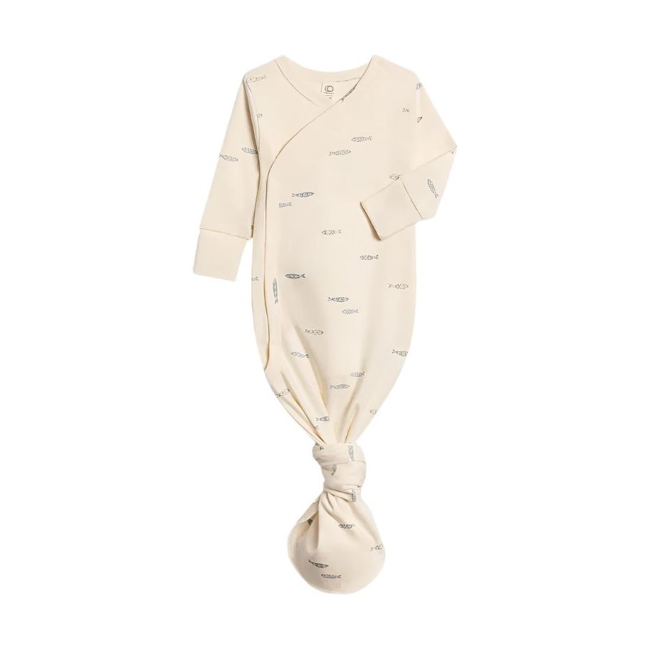 Colored Organics Indy Kimono Gown - Fish/ Marino + Rain