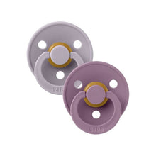 BIBS USA- Natural Rubber Pacifier 2 Pack - Fossil Grey/Mauve