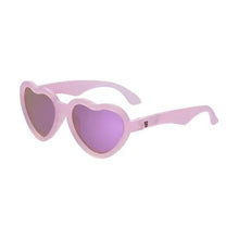 Babiators Frosted Pink Polarized Heart Sunglasses with Mirrored Lens