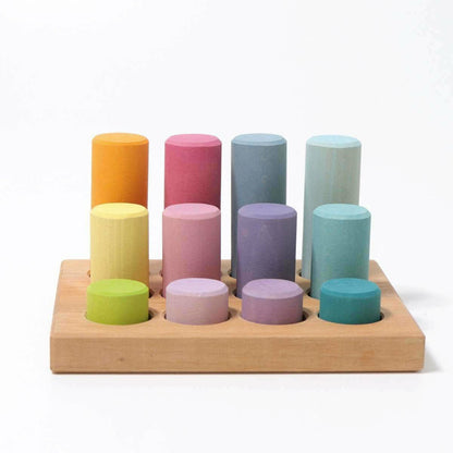 Grimm's Stacking Game Small Rollers Pastel