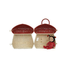 Olli Ella Rattan Mushroom Dollhouse- Red