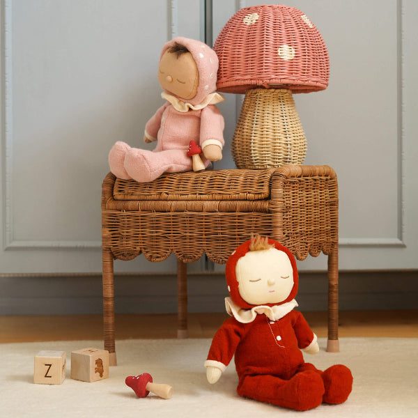 Olli Ella Rattan Toadstool Lamp- Musk