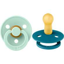 BIBS USA- Natural Rubber Pacifier 2 Pack - Nordic Mint / Forest Lake