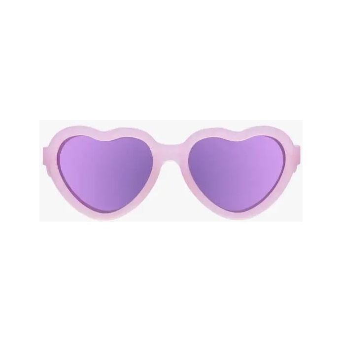 Babiators Frosted Pink Polarized Heart Sunglasses with Mirrored Lens