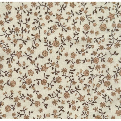 Colored Organics Indy Kimono Gown -Primrose Floral / Chestnut + Taupe