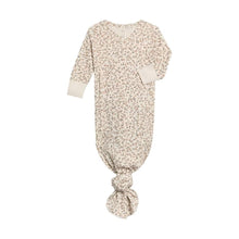 Colored Organics Indy Kimono Gown -Primrose Floral / Chestnut + Taupe
