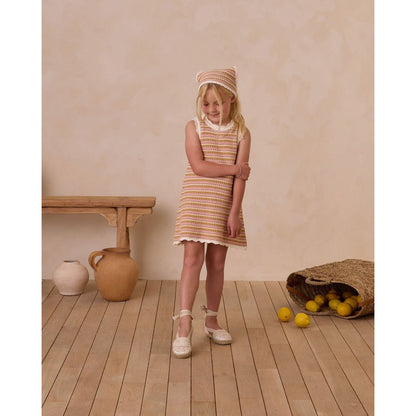 Rylee + Cru Crochet Tank Mini Dress - Pink Stripe