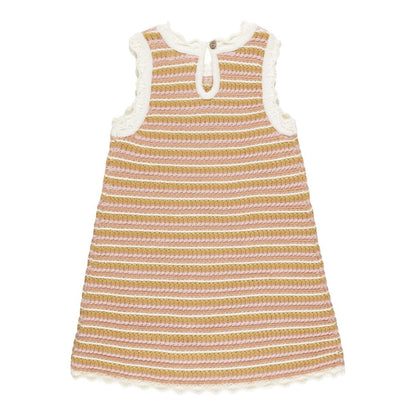 Rylee + Cru Crochet Tank Mini Dress - Pink Stripe