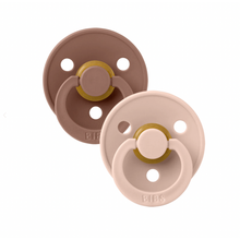 BIBS Natural Rubber Pacifier 2 Pack - Woodchuck/Blush