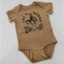 The Montana Scene- Let's Rodeo Onesie, Coyote Brown